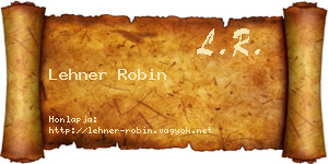 Lehner Robin névjegykártya